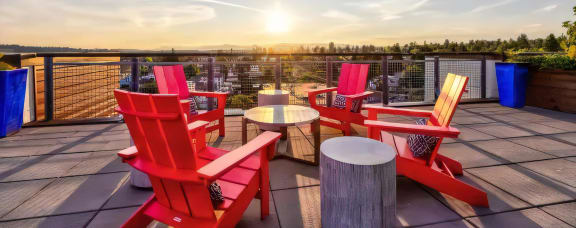 Ballard Lofts Outdoors Open Air Party Patio with Expansive Seating and a View
