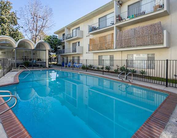 the swimming pool at our apartments