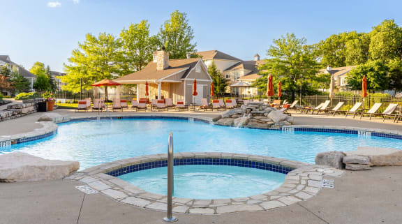 our resort style swimming pool is the centerpiece of our apartments