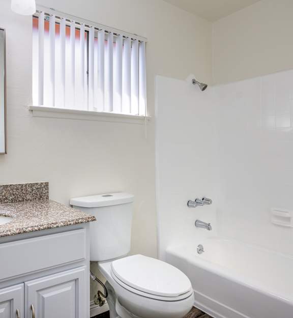 a bathroom with a sink toilet and a bath tub