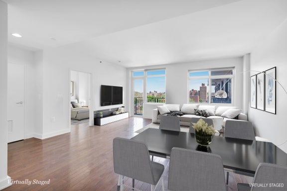 Living room with balcony