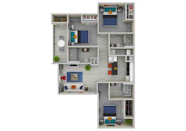 Tharpe Deluxe Floor Plan at The Lory of Tallahassee, Tallahassee, Florida