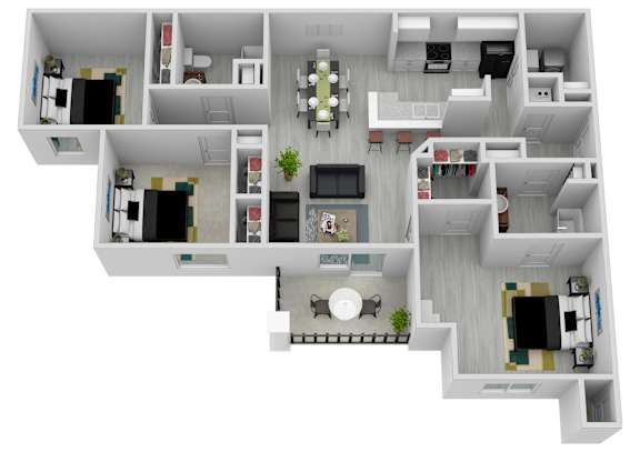 Floor Plan  AF Floor Plan at Arbours at Lafayette, Lafayette