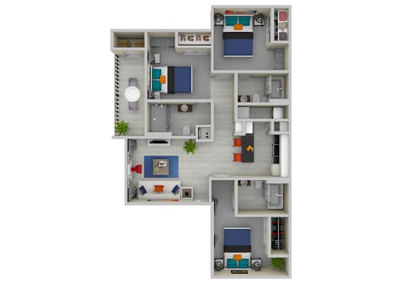Tharpe Deluxe Floor Plan at The Lory of Tallahassee, Tallahassee, Florida
