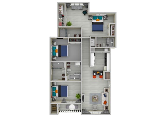 Apalachee Floor Plan at The Lory of Tallahassee, Tallahassee