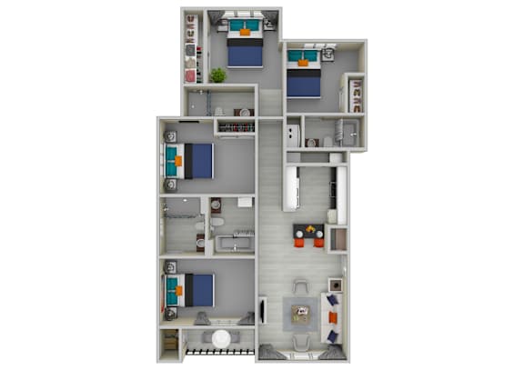 Monroe Floor Plan at The Lory of Tallahassee, Florida