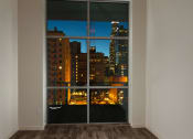 Thumbnail 43 of 44 - penthouse floor plan with floor to window ceiling at Topaz Apartments, Los Angeles, CA, 90013