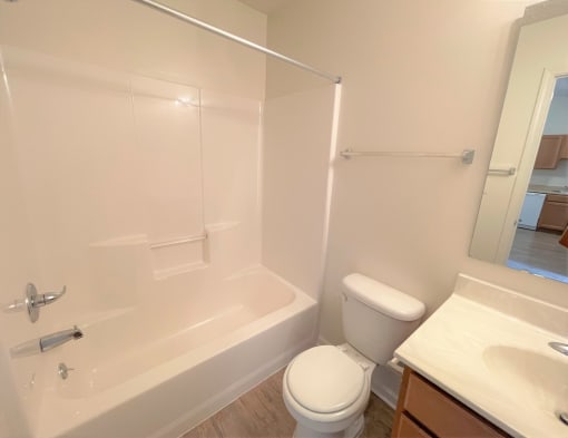 Bathroom white interior at Hawthorne Properties, Indiana