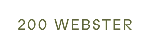 The image displays the words "200 WEBSTER" in a large, bold font.