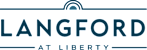 A logo with the text "Langford at Liberty" in white on a black background.