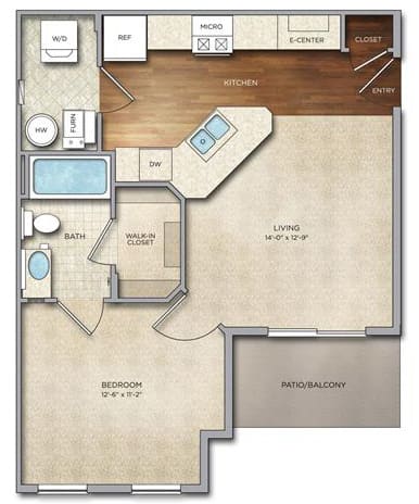 Floor Plan  Floor plan at Arlington Apartments