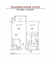  Floor Plan 1 Bedroom 1 Bathroom