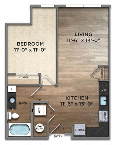 Floor Plan  A30_2_FloorPlan at The Nicholas, Columbus, 43215