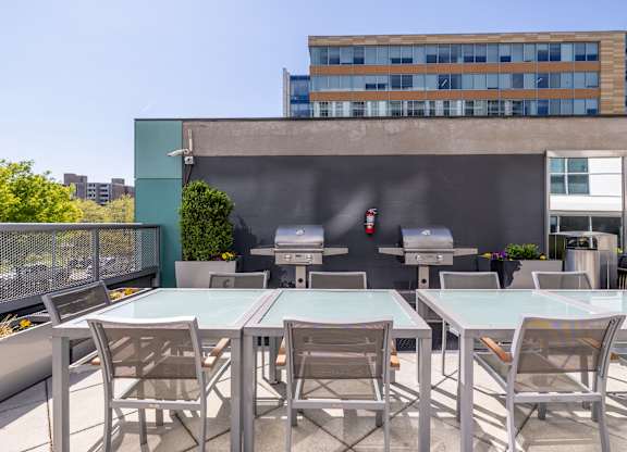 Grilling station at the Leo at Waterfront Station Apartments in the Southwest Waterfront neighborhood of SW, Washington, DC 20024