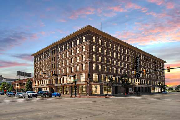 Historic Bancroft building at Washington and Genesee in downtown Saginaw, MI