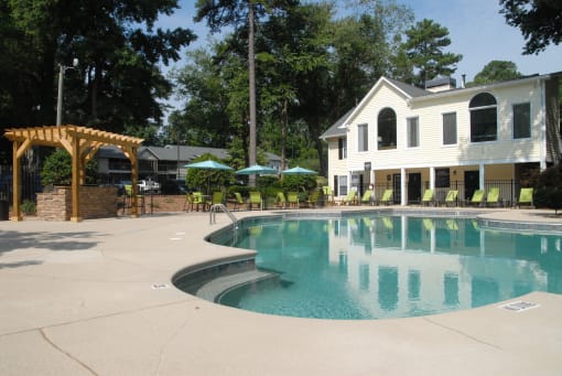 Resort Inspired Pool with Sundeck at Clarion Crossing Apartments, PRG Real Estate Management, Raleigh