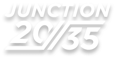 A black and white image with the words JUNCTION 20/35.