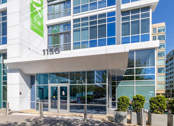 Exterior building of Leo in the Southwest Waterfront neighborhood in SW, Washington, DC 20024