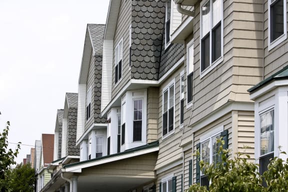 Exterior shot of apartments