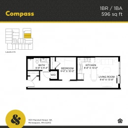 Compass Apartment Floor Plan