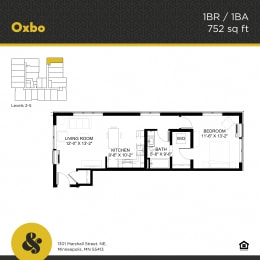 Oxbo Apartment Floor Plan