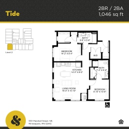 Tide Apartment Floor Plan