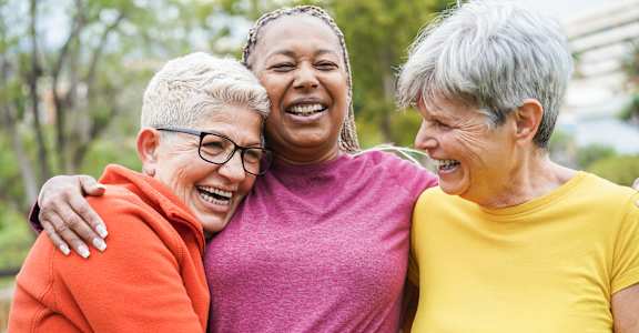 Lifestyle photo of a group of friends at RAINIER VISTA SENIOR APARTMENTS, PACIFIC, Washington