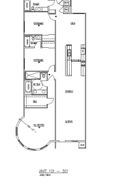  Floor Plan Three Bed/ Three Bath