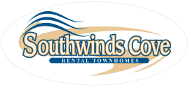 a logo for south winds cove rental townhomes
