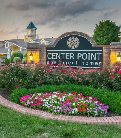 Elegant Entry Signage at Center Point Apartments, Indiana