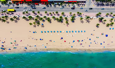 Drone View Of Beach at The Villages of Banyan Grove, Florida, 33436