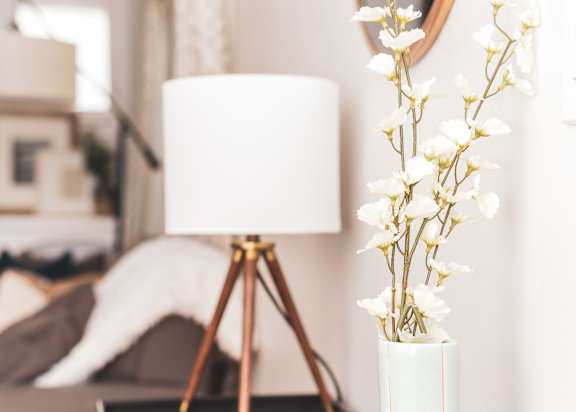 how to decorate a side table in a living room