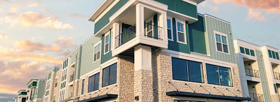 an exterior view of an apartment building