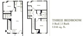 Floor Plan 3 Bedroom 2 Bath