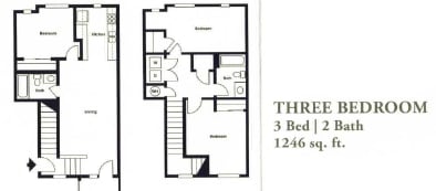 Floor Plan  3 Bedroom 2 Bath