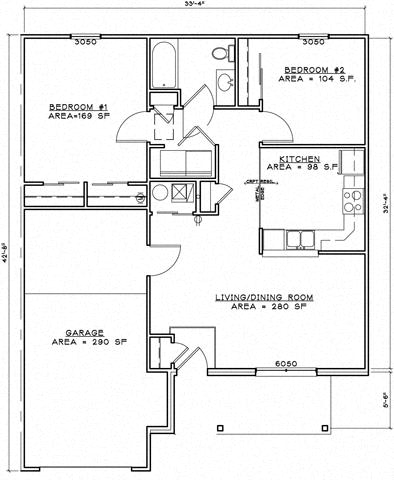 Floor Plan  2 Bedroom flat