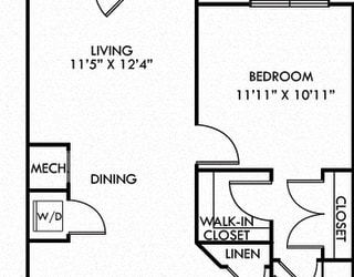Stone. 1 bedroom apartment. Kitchen with island open to living/dinning rooms. 1 full bathroom. Walk-in closet. Patio/balcony.