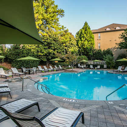 Swimming Pool and Lounge Chairs at Atlanta Apartments near Druid Hills