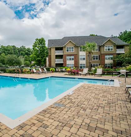 the swimming pool at our apartments