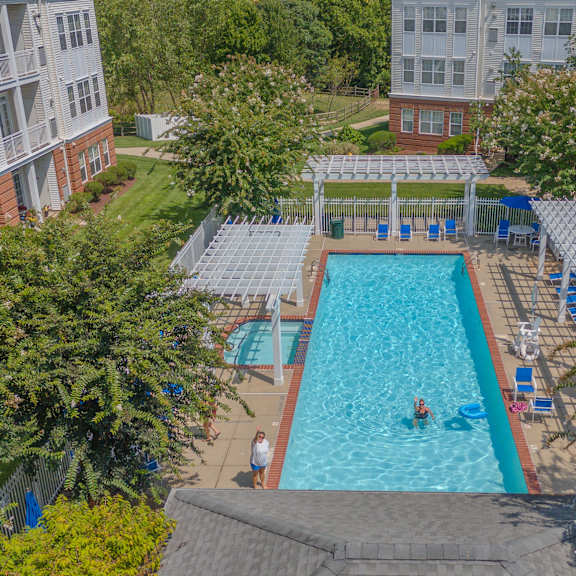 Top view of pool at The Marque, Gainesville, VA