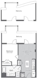  Floor Plan 1 Bed/1 Bath-A5