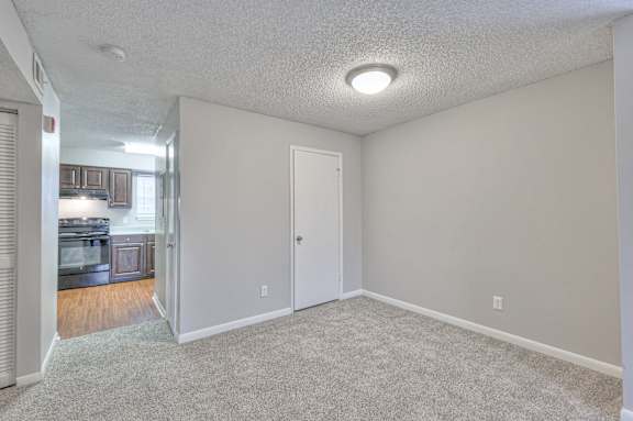 A room with a carpeted floor and a ceiling light at Landmark at Lyncrest Reserve Apartments, Nashville, TN, 37209