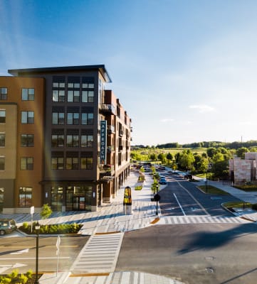 View of street, building, and green spaces at The Approach at Summit Park, 10250 Gateway Place, 45242