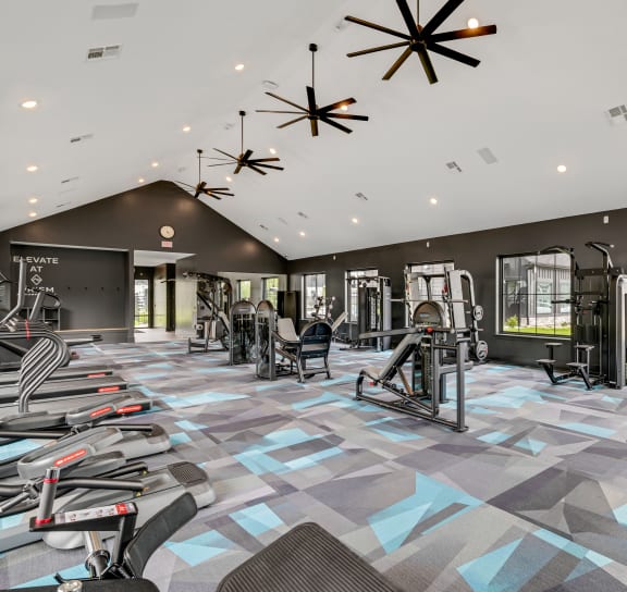 the gym at the enclave at woodbridge apartments in sugar land, tx  at Prism at Diamond Ridge, Moon Township, PA, 15108