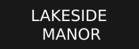 the logo for lakeside manor in black and white