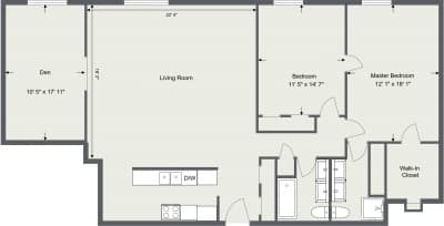 22DD,  2 Bedroom / 2 Bath Den D 1585 Sq. Ft Floor Plan at Old Green Place Apartments, Integrity Realty LLC, Beachwood, Ohio
