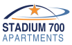 the logo for stadium 7000 apartments is shown
