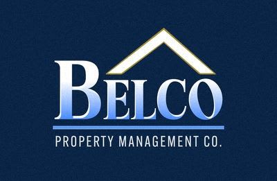 The image is a logo of Belco Property Management Co.