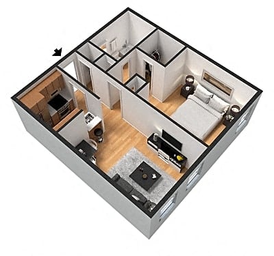 Floor Plan  One Bedroom