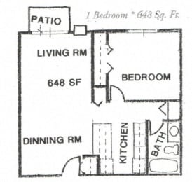  Floor Plan One Bedroom One Bath
